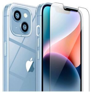 Case for iPhone 14 with 2X Tempered Glass Screen‎ Protectors [Full Protection] -